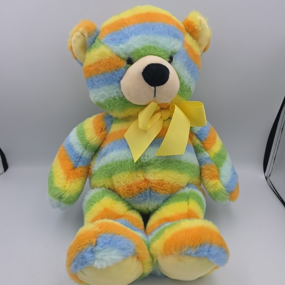 Ganz E2 Stuffed Sunshine Bear Plush Toy 18in H14892 Ukraine Support Colors
